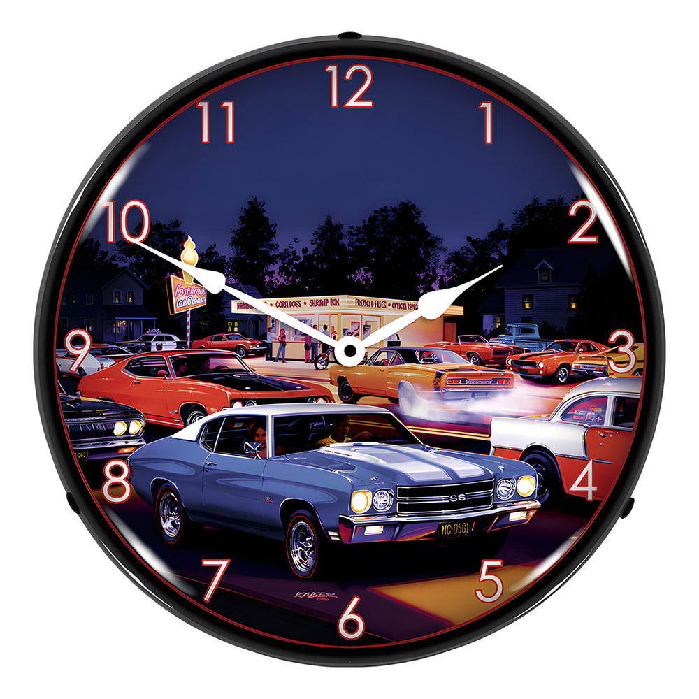 Collectable Sign and Clock Fast Freds Backlit Wall Clock-MGL1209402-Garage Giant