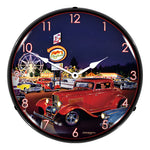 Collectable Sign and Clock Sammys Playland Backlit Wall Clock-MGL1209405-Garage Giant 