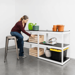 SafeRacks 18" x 36" x 72" Modular Garage Shelving (White)-MGS-361872-5BW-Garage Giant 