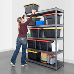 SafeRacks 18" x 60" x 72" Modular Garage Shelving (Hammertone)-MGS-601872-5BH-Garage Giant 