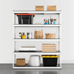 SafeRacks 18" x 60" x 72" Modular Garage Shelving (White)-MGS-601872-5BW-Garage Giant 