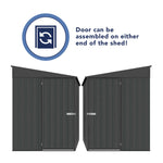 Absco Durango  5' x 10' Metal Bike Shed - Monument 
