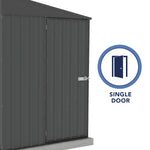 Absco Durango  5' x 10' Metal Bike Shed - Monument 