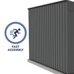 Absco Durango  5' x 10' Metal Bike Shed - Monument 