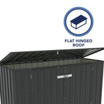 Absco Utility 7.5' x 2.5' Garbage Can Metal Storage Shed - Monument 