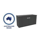 Absco Utility 7.5' x 2.5' Garbage Can Metal Storage Shed - Monument 