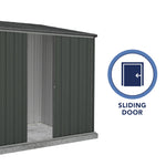 Absco EZI Slider 7' x 5' Metal Storage Shed - Monument 