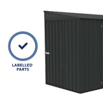 Absco Durango 10' x 5' Metal Bike Shed - Monument 