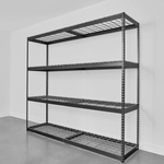 MonsterRAX 24" x 92" x 84" Heavy-Duty Garage Rack Shelving (Hammertone)-MR-249284RVT-H4L-Garage Giant 
