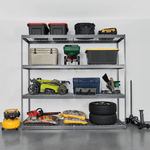 MonsterRAX 24" x 92" x 84" Heavy-Duty Garage Rack Shelving (Hammertone)-MR-249284RVT-H4L-Garage Giant 