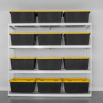 MonsterRAX 24" x 92" x 84" Heavy-Duty Garage Rack Shelving (White)-MR-249284RVT-W4L-Garage Giant 