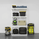 MonsterRAX 24" x 48" x 84" Heavy-Duty Garage Rack Shelving (White)-MR-2x4x7-W4L-Garage Giant 