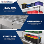 MonsterRAX 24" x 48" x 84" Heavy-Duty Garage Rack Shelving (White)-MR-2x4x7-W4L-Garage Giant 