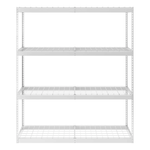 MonsterRAX 24" x 72" x 84" Heavy-Duty Garage Rack Shelving (White)-MR-2x6x7BLT-W4L-Garage Giant 
