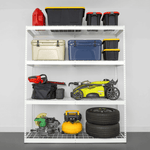 MonsterRAX 24" x 72" x 84" Heavy-Duty Garage Rack Shelving (White)-MR-2x6x7BLT-W4L-Garage Giant 