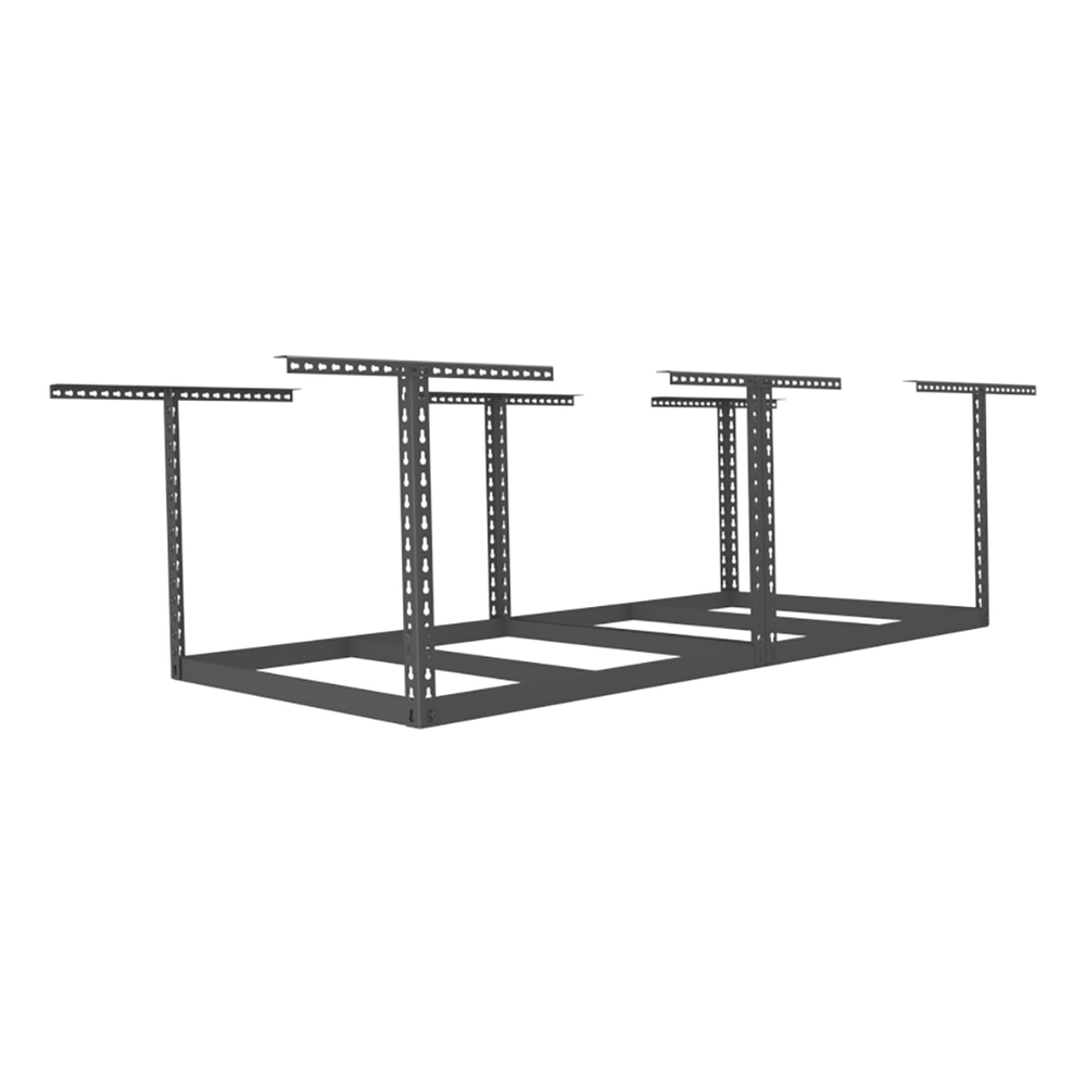 MonsterRAX 4' x 8' Overhead Storage Rack Frame Kit with 12-24-Inch Drop (Hammertone)-MR-4X8WD-H-Pack-12-Garage Giant