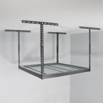 MonsterRAX 4' x 4' Overhead Storage Rack with 24-45-Inch Drop (Hammertone)-MR-4x4-HRT-24-Garage Giant 