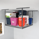 MonsterRAX 4' x 4' Overhead Storage Rack with 24-45-Inch Drop (Hammertone)-MR-4x4-HRT-24-Garage Giant 