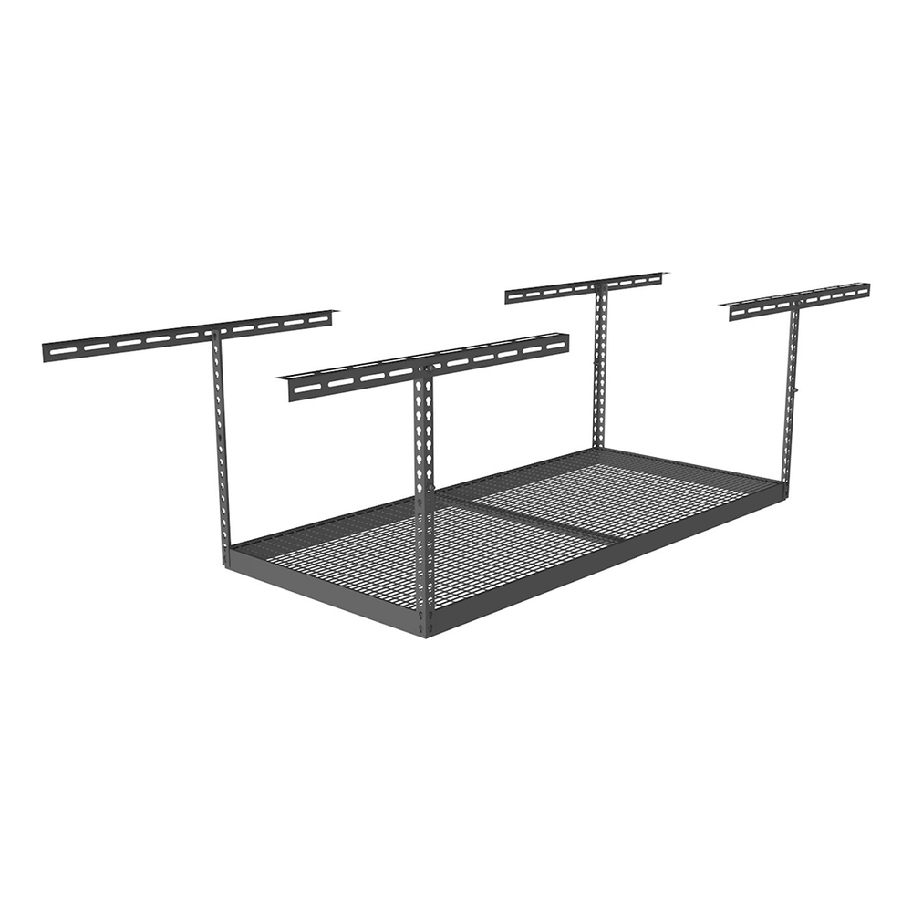 MonsterRAX 4' x 6' Overhead Storage Rack with 12-24-Inch Drop (Hammertone)-MR-4x6-H-Pack-12-Garage Giant