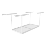 MonsterRAX 4' x 6' Overhead Storage Rack with 24-45-Inch Drop (White)-MR-4x6-W-Pack-24-Garage Giant 