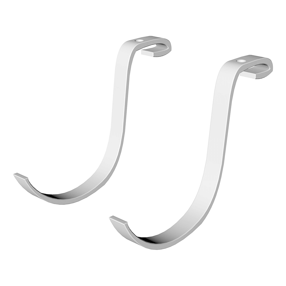 MonsterRAX Rail Hooks (White)-MR-RHookSet2-W-Garage Giant