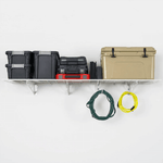 MonsterRAX 18" x 36" Wall Mounted Garage Shelves with Hooks (White)-MR-WS1-18x36-W-Garage Giant 