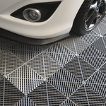 MonsterRAX Interlocking Black Garage Floor Tiles (48 Pack)-MR-GF-RIB-48B-Garage Giant 