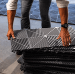 MonsterRAX Interlocking Black Garage Floor Tiles (48 Pack)-MR-GF-RIB-48B-Garage Giant 
