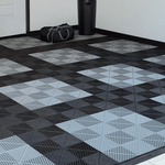 MonsterRAX Interlocking Grey Garage Floor Tiles (48 Pack)-MR-GF-RIB-48G-Garage Giant 