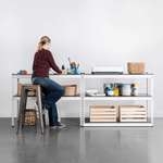 MonsterRAX 18" x 48" x 72" Modular Garage Shelving (White)-MR-GS-481872-5BW-Garage Giant 