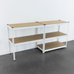 MonsterRAX 18" x 36" x 72" Garage Shelving (White)-MRLDGS-361872-5TW-Garage Giant 