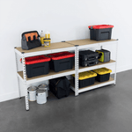 MonsterRAX 18" x 36" x 72" Garage Shelving (White)-MRLDGS-361872-5TW-Garage Giant 