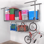 MonsterRAX 2' x 8' Overhead Storage Rack with 12-24-Inch Drop (Hammertone)-MR-SB-28PK-H-Pack-12-Garage Giant 