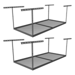 MonsterRAX Two 4' x 8' Overhead Storage Rack with 24-45-Inch Drop (Hammertone)-MR-SB-48PK-H-Pack-24-Combo-Garage Giant 