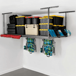 MonsterRAX 4' x 8' Overhead Storage Rack with 24-45-Inch Drop (Hammertone)-MR-SB-48PK-H-Pack-24-Garage Giant 