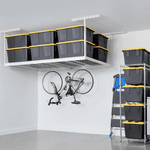 MonsterRAX 4' x 8' Overhead Storage Rack with 24-45-Inch Drop (White)-MR-SB-48PK-W-Pack-24-Garage Giant 