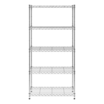 MonsterRAX 14" x 30" x 60" 5-Tier Wire Rack (Zinc)-MR-WS-301460-Z5-Garage Giant 