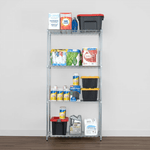 MonsterRAX 18" x 36" x 72" 4-Tier Wire Rack (Zinc)-MR-WS-361872-Z4L-Garage Giant 
