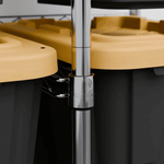 MonsterRAX 12 Gallon Storage Bin Rack with Yellow Lid Bins (Zinc)-MR-WS-BR12-Z5-BY10PK-Combo-Garage Giant 