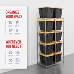 MonsterRAX 12 Gallon Storage Bin Rack (Zinc)-MR-WS-BR12-Z5-Garage Giant 