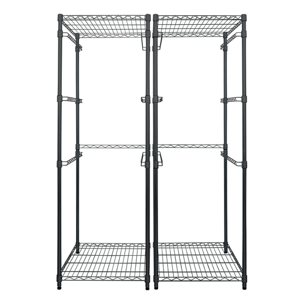 MonsterRAX Two Storage Bin Racks (Black) | Garage Giant - Garage Giant