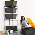MonsterRAX Two Storage Bin Racks (Black)-MR-WS-BR27-B5-2PK-Garage Giant 