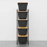 MonsterRAX Storage Bin Rack (Black)-MR-WS-BR27-B5-Garage Giant 