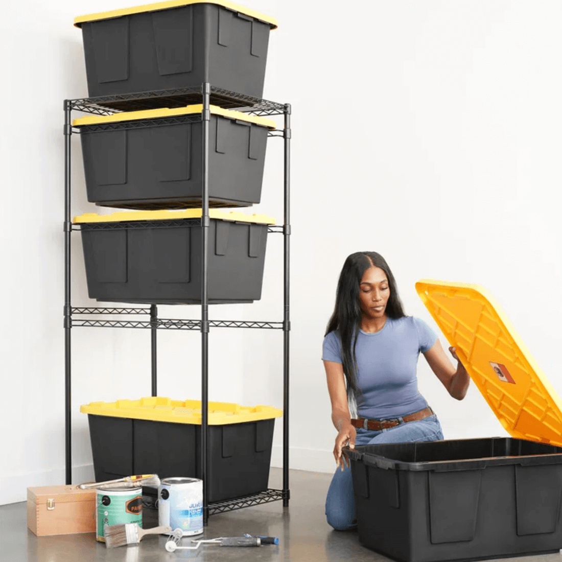 MonsterRAX Storage Bin Rack (Black) | Garage Giant - Garage Giant