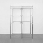 MonsterRAX Two Storage Bin Racks (Zinc)-MR-WS-BR27-Z5-2PK-Garage Giant 