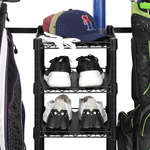 MonsterRAX Golf Bag Organizer Rack (Black)-MR-WS-STDGOLF-B-Garage Giant 