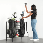 MonsterRAX Golf Bag Organizer Rack (Black)-MR-WS-STDGOLF-B-Garage Giant 