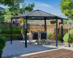 Palram-Canopia Monaco Hexagon Garden Gazebo (Grey / Bronze)-HG9160-Garage Giant 