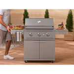 Newage Products Outdoor Kitchen Stainless Steel 2-Piece Grill Cart with Performance Grill-67108-33-Liquefied Propane (LP)-Garage Giant 