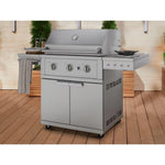 Newage Products Outdoor Kitchen Stainless Steel 2-Piece Grill Cart with Performance Grill-67108-33-Liquefied Propane (LP)-Garage Giant 